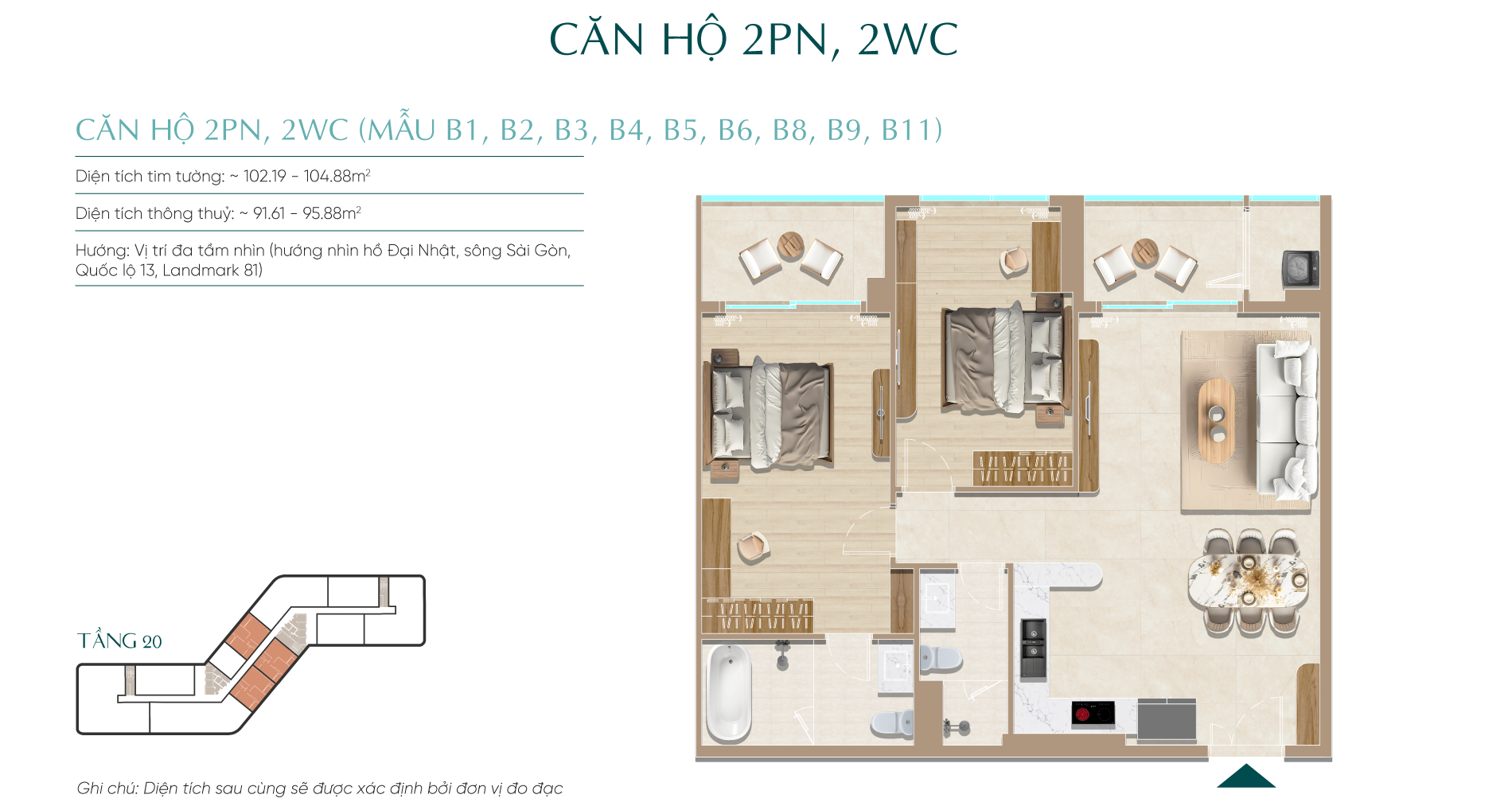 Căn hộ tầng 20 ảnh 2